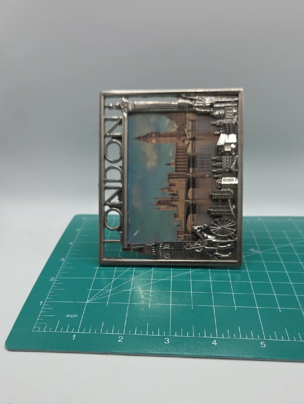 London Silver-Tone Photo Frame with Scenic Insert